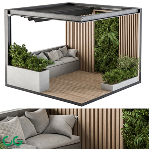 Roof Garden and Balcony Furniture with Pergola